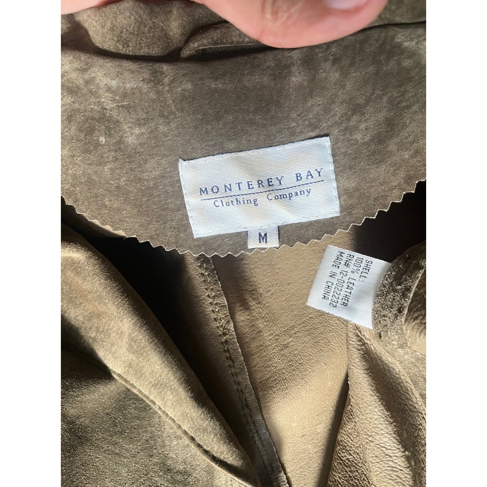 Monterey Bay Olive Suede Button-Front Jacket - Picture 7 of 7
